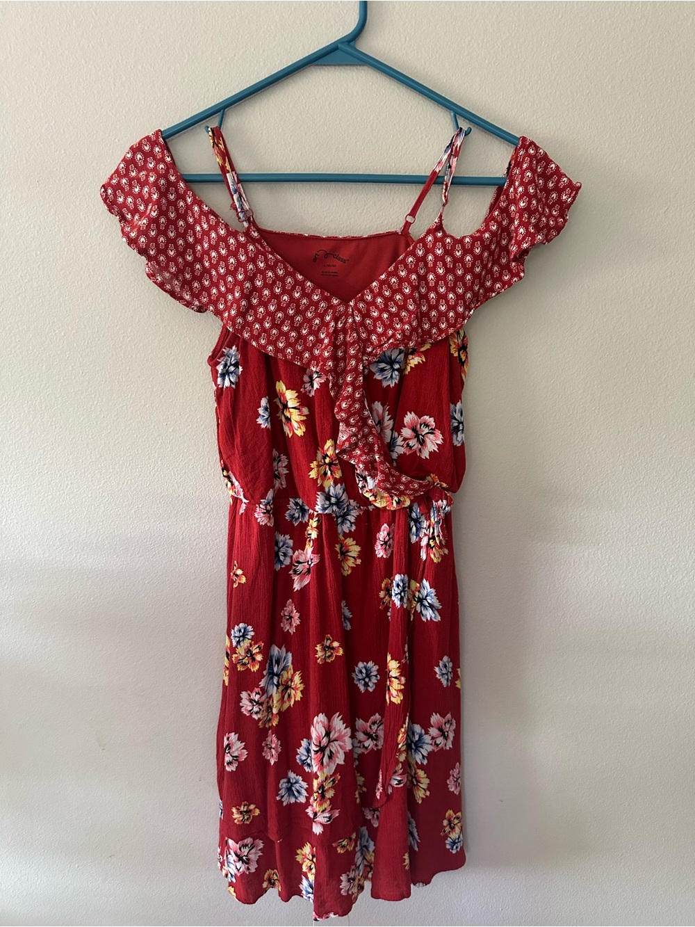 Art Class Red flowered Print dress